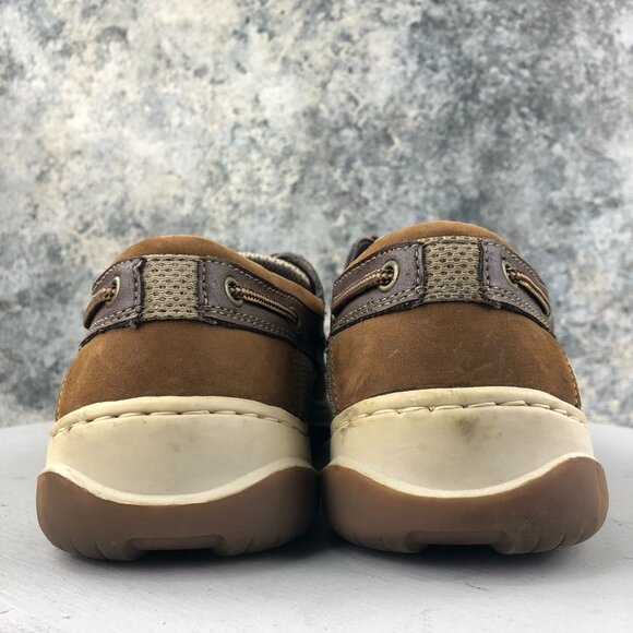 Hunter's Bay Men's Size 9.5 Leather Collection Brown Closed Toe Boat Shoes - Picture 7 of 13